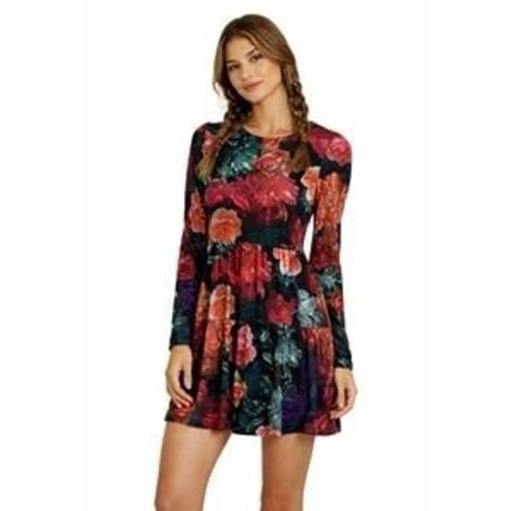 Johnny Was floral print studio tiered tunic size XXS